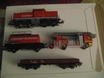 Marklin H0 29751 Fire Fighting Br 212 Diesel Locomotive + Rolling Stock - Ln. Fixed Price $237.49.