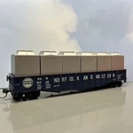 Scale Hopper Car Norfolk Western 6 Ice Containers Custom Load 1/87 97750. Fixed Price $15.00.