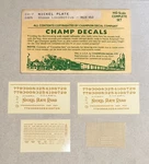 Champ Ho Decal-nickel Plate/nkp Steam Locomotive-dulux Gold #EH-7. Fixed Price $6.50.