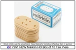 New 7251 Marklin Ho Scale 3MM Tall Oval Bridge Piers; Box Of 10 Tan Bases. Fixed Price $12.25.