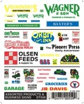 Woodland Scenics Business Signs Dry Transfer Decals DT559. Fixed Price $8.99.