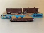 Ho Scale Model Trains Set Of 3 Athearn Blue Box Custom Canadian Pacific Mow Cars. Fixed Price $91.78.