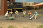 Bachmann Ho Scale Construction Workers - 6 Pieces 33105 Nib New. Fixed Price $11.20.