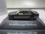 Herpa Mb Promo Mercedes 600 Sel In Black - Model Is Plastic Ho Or 1:87 Scale. Fixed Price $16.99.