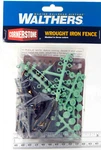 Ho Scale Walthers Cornerstone Wrought Iron Fence Kit #933-550, 25-1/2" V. Fixed Price $9.94.