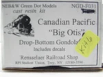 Neb&w Models #NGD-F031 -canadian Pacific Drop Bottom Gondola Ho Resin Kit. Fixed Price $18.00.
