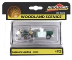 Ho Scale Woodland Scenics Autoscenes AS5526 Lubeners Couple Loading Car. Fixed Price $21.24.