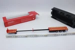 Herpa 076050 Nooteboom Teletrailer 3-AXLE Red 1:87 New H0 Ovp. Fixed Price $32.05.