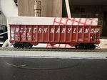 Scale Stewart #10217, 12 Panel Triple Bay Western Maryland 70 Ton Hopper. Fixed Price $15.00.