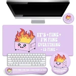 4 Pcs Dumpster Mouse Pad Kit Wrist Rest, Purple Funny Cute Fire Large D.... Fixed Price $29.16.