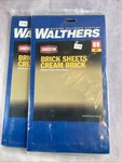 Lot Of Walthers Ho Scale Brick Sheets Cream Kit 933-3524. Fixed Price $39.99.
