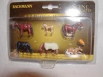 Bachmann Scene Scapes 33119 Horses Figure Pack Mib 027 New Sealed. Fixed Price $9.99.