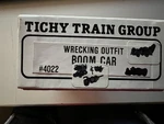 Tichy Train Group Ho Kit #4022 Wrecking Outfit Boom Car New Old Stock. Fixed Price $17.00.