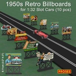 Proses 1950S ,retro Billboards For 1:32 Slot Cars Uv Printed & Die-cut To Shape. Fixed Price $65.00.