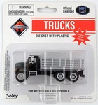 1:87 International 3-AXLE Stake Bed Truck Black & Silver Boley #4006-36. Fixed Price $20.00.