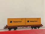 Rivarossi Hr 6612H Flatbed Wagon Rgmms With Containers 20" Hapag Lloyd Ep. Vi. Fixed Price $80.21.