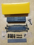 Ho Accurail "undecorated" Black 40' O.b. Box Car With Wood Ends Style Kit.. Fixed Price $8.50.