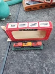 Vintage Tyco Ho Scale Skid Flat W/3 Tractors Western Maryland Kit Set 351 (c). Fixed Price $8.10.