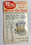 Cal-scale Ho 16" Brake Wheels BW-289 Brass Detail Parts Nos. Fixed Price $8.99.
