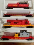Ho Scale Ahm Firefox Rescue Vintage Train Car Set And Accessories. Fixed Price $65.00.