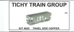 Scale Tichy Train Group 4029 Undecorated 36' Usra 2-BAY Open Steel Hopper Kit. Fixed Price $15.73.
