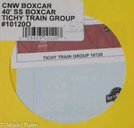 Tichy Train Group #10120O Cnw Boxcar 40' Ss (o Scale). Fixed Price $5.40.