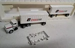 Con-cor Tractor + 27 Foot Twin Trailers Transcon Item #0004-001029 Boxed Nos!. Fixed Price $19.99.