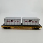 Tyco Ho Trailer Train Mttx 97566 Flat Car W/2 Sea-land Containers Pre-owned. Fixed Price $14.71.