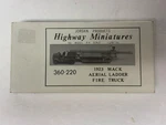 Jordan Highway Miniatures 360-220 Ho Scale 1923 Mack Aerial Ladder Fire Truck. Fixed Price $13.99.