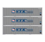 Athearn 17705 Scale 40' Smooth Side Container Nyk 3 Pack. Fixed Price $19.99.