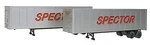 Walthers 949-2304 1:87 Ho Spector Motor Service 40' Trailer Silver(pack Of 2). Fixed Price $18.68.