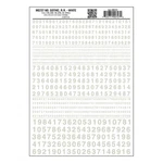 Woodland Scenics MG727 Numbers Gothic R.r. White Decals. Fixed Price $8.86.