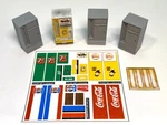 Ho Scale Resin Soda Pop Vending Machines Unpainted (set Of 4 With Decals (2373). Fixed Price $16.00.