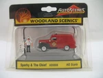 Woodland Scenics Ho Model AS5559: Sparky & The Chief, Fire Truck Figures, Moc. Fixed Price $28.00.