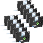 10X TZE-233 1/2'' Blue On White Label Tape Compatible With Brother PT-1010 H500. Fixed Price $33.10.