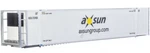 Walthers Ho Scale New 2026 Axsun Group 53' Reefer Container 949-8701. Fixed Price $14.81.