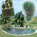 Busch 1210 Ho Scale Complete Set For Pond Garden Pool With Accessories. Fixed Price $20.10.