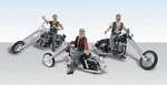Woodland Scenics 5554 Ho Scale Autoscenes Bad Boy Bikers PKG(3). Fixed Price $32.99.