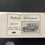 #10 Jordan 360-217 Ho 1:87 1929 Ford Station Wagon Kit Nib. Fixed Price $23.34.