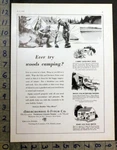 1932 Abercrombie Fitch Sportsman Fishing Camp Canoe Boat Tent Clothing Ad 30740. Fixed Price $28.95.