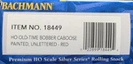 Bachmann 18449 Ho Scale Unlettered Wood 4-WHEEL Bobber Caboose (red). Fixed Price $31.37.