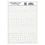Woodland Scenics Dry Transfer Numbers Railroad Roman 1/16, 3/32, 1/8, 3/16 MG708. Fixed Price $9.98.