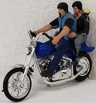 Busch New Ho 1/87 Scale Set Of 2 Biker/figures Riding Motorcycle. Fixed Price $35.99.