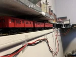 Ho Scale Red Plastic Passenger Cars 2-RAIL-2-CONDUCTOR 1:87 Model Railroad Set. Fixed Price $400.00.