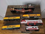Vintage Model Train Lot For Parts Play - Silver Streak, Chessie Toy. Fixed Price $19.95.