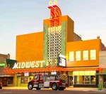Ho Scale Building Background Flat / 2D "midwest Theater" Backdrop Model Train. Fixed Price $18.95.