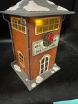 Hawthorne Track Side Yard Tower Train Station Railroad Village- Lighted. Fixed Price $9.99.