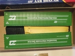 Ho Athearn 5601 45' Trailers (2) Bn Burlington Northern 250165 Blue Box Kit. Fixed Price $19.00.