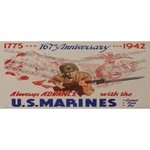 2 5/8"X1 Marines 75TH Aniv Cardstock Billboard Insert Fit Lionel Ho 0310. Fixed Price $8.99.