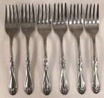 Superior Usa International Stainless * Set Of Scroll 6" Salad Forks. Fixed Price $14.95.